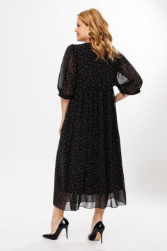 Платье в горошек с сборкой по переду и рукавом летучая мышь BRELA 2351.1 горошек - фото 2