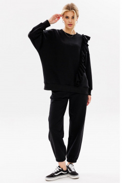 Костюм женский из трикотажа с воланом и боковыми карманами GO F3043/40-02.170-176 - фото 1