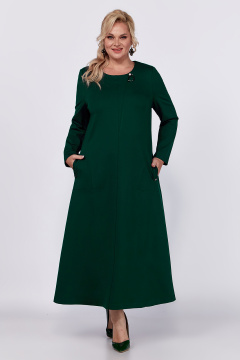Длинное платье из трикотажа больших размеров с прорезными карманами Algranda А4010 - фото 1