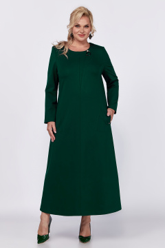 Длинное платье из трикотажа больших размеров с прорезными карманами Algranda А4010 - фото 2