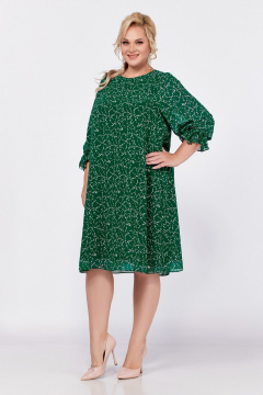 Платье А-силуэта из шифона с рукавом 7/8 и рюшей Swallow 767 - фото 3