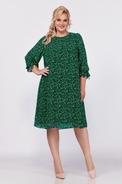 Платье А-силуэта из шифона с рукавом 7/8 и рюшей Swallow 767 - фото 2