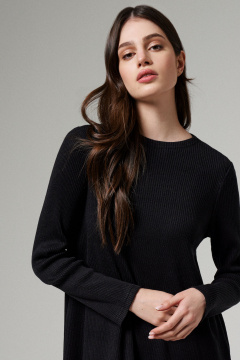 Платье трапеция демисезонное из трикотажа для женщин Панда 128783w черный - фото 2