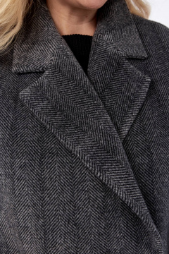 Пальто свободного кроя из пальтовой ткани Диомант 1999 темно-серый - фото 3