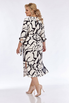 Длинное платье с абстрактным принтом и свободным кроем на каждый день Tensi 381 - фото 5