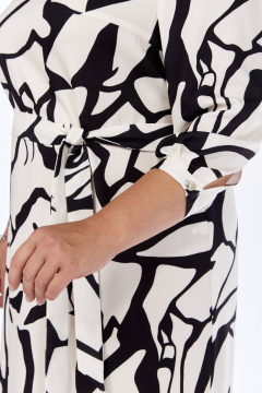 Длинное платье с абстрактным принтом и свободным кроем на каждый день Tensi 381 - фото 4