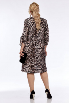 Элегантное платье прямого силуэта из стрейчева из текстиля с демонстрацией комфорта Tensi 382 - фото 5