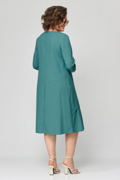 Платье А-образного силуэта из хлопка с карманами и асимметричным кроем Орхидея 1271-1 - фото 2