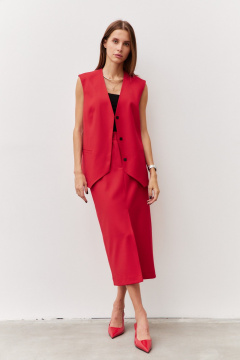 Жилет прямого силуэта из костюмной ткани с застежкой на кнопки Luitui R3013.4 - фото 4