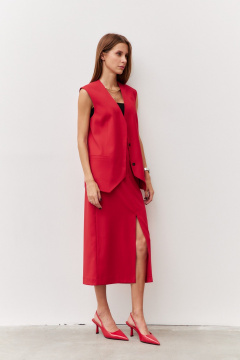 Жилет прямого силуэта из костюмной ткани с застежкой на кнопки Luitui R3013.4 - фото 3