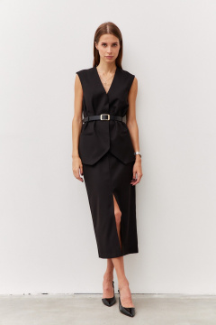 Жилет прямого силуэта из костюмной ткани с застежкой на кнопки Luitui R3013.1 - фото 1