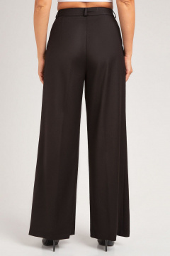 Брюки-палаццо с защипами и высокой посадкой из текстиля IVARI 313 черный - фото 5