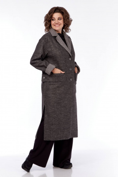 Демисезонное пальто с поясом и карманами Диомант 2008 - фото 5
