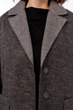 Демисезонное пальто с поясом и карманами Диомант 2008 - фото 3