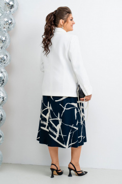 Демисезонный женский жакет с карманами и приталенным силуэтом Aira Style 24-035 светло-молочный - фото 2