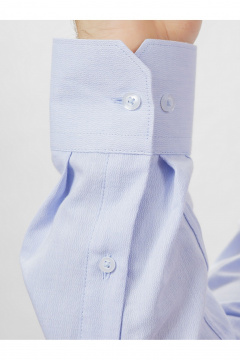 Круглогодичная рубашка классическая из хлопка с принтом Nadex 01-047312/501-24 голубой - фото 5