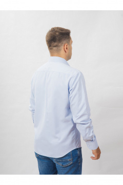 Круглогодичная рубашка классическая из хлопка с принтом Nadex 01-047312/520-24 голубой - фото 2
