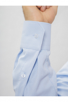 Круглогодичная рубашка классическая из хлопка с принтом Nadex 01-047312/520-24 голубой - фото 5