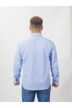 Круглогодичная рубашка классический стиль из хлопка Nadex 01-048612/520-24 светло-синий - фото 5