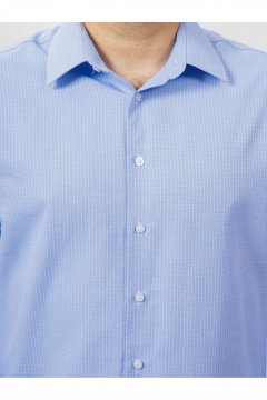 Круглогодичная рубашка классический стиль из хлопка Nadex 01-048612/520-24 светло-синий - фото 2