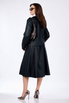 Жакет и юбка комплект из экокожи на демисезон Solomeya Lux 852/952 - фото 3