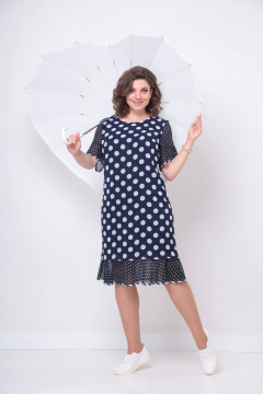 Нарядное платье из шифона с воланами и рукавами 50 Solomeya Lux 677 короткое - фото 3