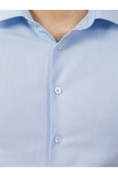 Круглогодичная slim рубашка из хлопка с гладью Nadex 01-088511/201-24 небесно-голубой - фото 3