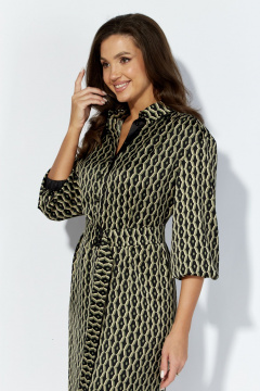 Платье прямого силуэта с рукавами 7/8 и съемным поясом TAiER 1302 - фото 2