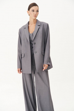 Свободный жакет с высокой шлицей и прорезными карманами Fantazia Mod 4869 - фото 4