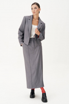 Макси юбка прямая с притачным поясом и складками Fantazia Mod 4875 - фото 5