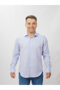 Круглогодичная normal рубашка из хлопка с принтом Nadex 01-088812/501-24 голубой - фото 5