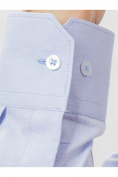 Круглогодичная normal рубашка из хлопка с принтом Nadex 01-088812/501-24 голубой - фото 4