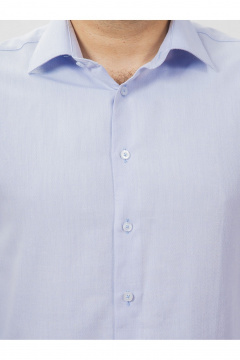 Круглогодичная normal рубашка из хлопка с принтом Nadex 01-088812/501-24 голубой - фото 3