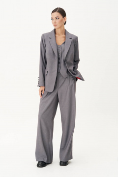 Широкие брюки на притачном поясе с защипами Fantazia Mod 4872 - фото 4