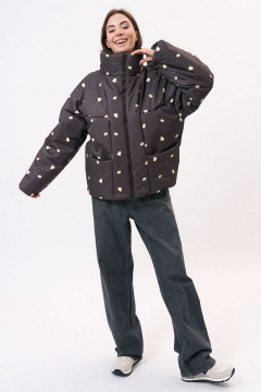 Демисезонная куртка прямого кроя из плащевки Art Ribbon M1074K - фото 3