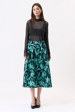 Демисезонная юбка А-силуэта с принтом Art Ribbon M1082Y - фото 1