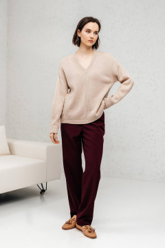 Базовый джемпер с длинным рукавом бежевого цвета Romgil РВ0133-ШЕ5 светлый_опаловый - фото 5