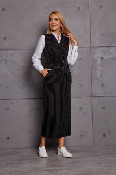 Демисезонный комплект юбка и жилет из текстиля Azzara 964 - фото 1