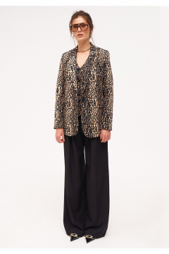 Брюки, жакет KaVaRi 8037 леопардовый - черный - фото 1