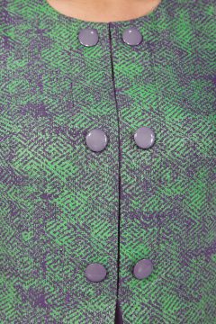 Платье демисезонное в мультиколор с коротким рукавом Lady Style Classic 1758/4 зеленый_сиреневый - фото 5