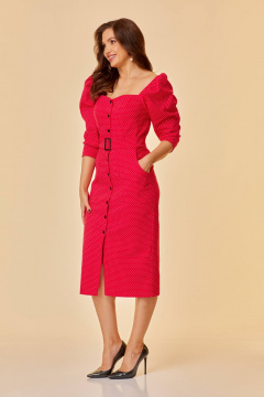 Платье миди облегающее с рельефами и спущенным плечом Sisters Solonko М-303 - фото 5