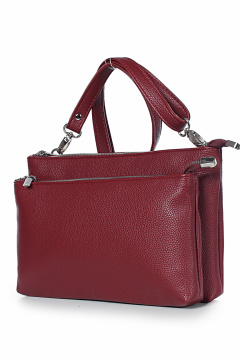 Красная сумка из экокожи с двумя отделениями и ремнем Galanteya 51423.24с490к45 красный_т. - фото 1