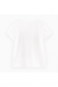 Молочная майка с отлетными элементами и стразами Bell Bimbo 242057 молоко - фото 2