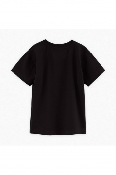 Футболка для мальчика приталенного силуэта с принтом Bell Bimbo 242086 черный - фото 2