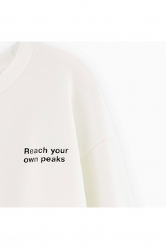 Молочный джемпер для мальчика с дизайнерскими фразами Bell Bimbo 242137 молоко - фото 3