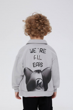 Светло-серый жакет из трикотажа из хлопка Bell Bimbo 242028 св.серый - фото 3