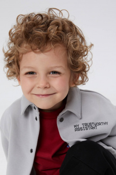 Светло-серый жакет из трикотажа из хлопка Bell Bimbo 242028 св.серый - фото 2