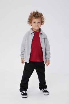 Светло-серый жакет из трикотажа из хлопка Bell Bimbo 242028 св.серый - фото 1