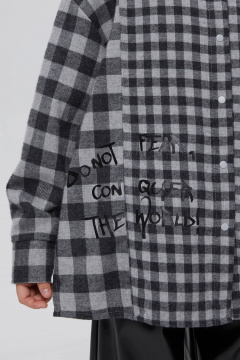 Рубашка в клетку для девочки на каждый день Bell Bimbo 243107 клетка - фото 3