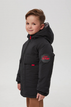 Черная куртка на синтепоне для мальчика Bell Bimbo 243308 черный - фото 1